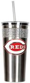 MLB Cincinnati Red Stainless Bling Tumbler W/Straw