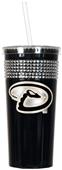 MLB Diamondbacks Black Bling Tumbler w/Straw