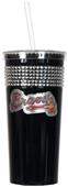 MLB Atlanta Braves Black Bling Tumbler w/Straw