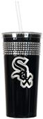 MLB Chicago White Sox Black Bling Tumbler w/Straw