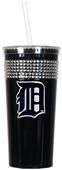 MLB Detroit Tigers Black Bling Tumbler w/Straw