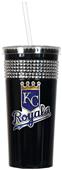 MLB Kansas City Royals Black Bling Tumbler w/Straw