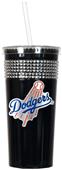 MLB Los Angeles Dodger Black Bling Tumbler w/Straw