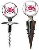MLB Cincinnati Reds Cork Screw & Bottle Topper Set