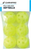 12" Yellow Poly Molded Softballs Set of 6 CSB-51C 12" Yellow Poly Molded Softballs Set of 6 CSB-51C