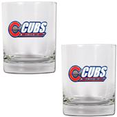MLB Chicago Cubs 14 oz. 2pc Rocks Glass Set