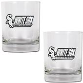 MLB Chicago White Sox 14 oz. 2pc Rocks Glass Set