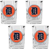 MLB Detroit Tigers 4pc Square Shot Glass Set