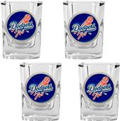 MLB Los Angeles Dodgers 4pc Square Shot Glass Set