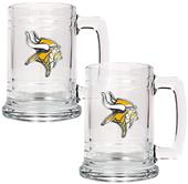 NFL Minnesota Vikings 2pc Glass Tankard Set