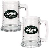 NFL New York Jets 2pc Glass Tankard Set