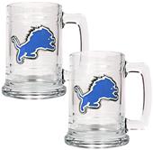 NFL Detroit Lions 2pc Glass Tankard Set