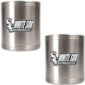 MLB White Sox 2pc Stainless Steel Can Holder Set