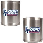 MLB Dodgers 2pc Stainless Steel Can Holder Set