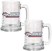 NFL Denver Broncos 2pc Glass Tankard Set