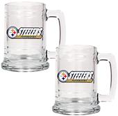NFL Pittsburgh Steelers 2pc Glass Tankard Set