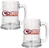 NFL Kansas City Chiefs 2pc Glass Tankard Set