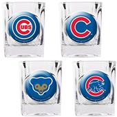 MLB Chicago Cubs 4pc Collector's Shot Glass Set
