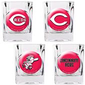 MLB Cincinnati Reds 4pc Collector's Shot Glass Set