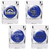 MLB Colorado Rockie 4pc Collector's Shot Glass Set
