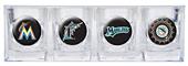 MLB Miami Marlins 4pc Collector's Shot Glass Set