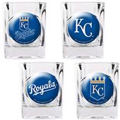 MLB KC Royals 4pc Collector's Shot Glass Set