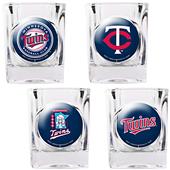 MLB Minnesota Twins 4pc Collector's Shot Glass Set
