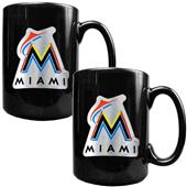 MLB Miami Marlins 2pc Coffee Mug Set