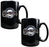 MLB Milwaukee Brewers 2pc Coffee Mug Set