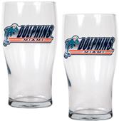 NFL Miami Dolphins 20 oz Pub Glass Set
