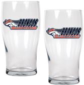 NFL Denver Broncos 20 oz Pub Glass Set