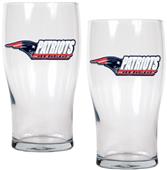 NFL New England Patriots 20 oz Pub Glass Set