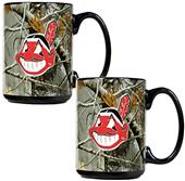 MLB Cleveland Indian 2pc Open Field Coffee Mug Set