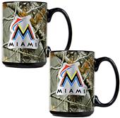 MLB Miami Marlins 2pc Open Field Coffee Mug Set