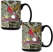 MLB SL Cardinals 2pc Open Field Coffee Mug Set