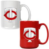 MLB Minnesota Twins 2pc Multi Color Coffee Mug Set