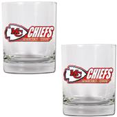 NFL Kansas City Chiefs 14oz Rocks Glass 2 pc Set