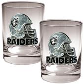 NFL Oakland Raiders 14oz Rocks Glass 2 piece Set