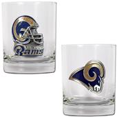 NFL St. Louis Rams 14oz Rocks Glass 2 piece Set
