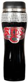 MLB Reds Black Stainless Bling Travel Tumbler