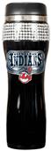 MLB Indians Black Stainless Bling Travel Tumbler
