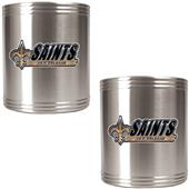 NFL New Orleans Saints Stainless Steel Can Holders