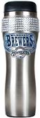 MLB Brewers Stainless Steel Bling Travel Tumbler