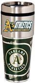 Oakland As Travel Tumbler Hi-Def Metallic Graphics
