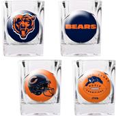 NFL Chicago Bears 4pc Collector's Shot Glass Set