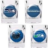 NFL Seattle Seahawks 4pc Collector Shot Glass Set
