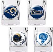 NFL St. Louis Rams 4pc Collector's Shot Glass Set