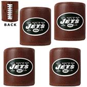 NFL New York Jets 4pc Football Can Holder Set