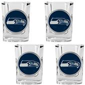 NFL Seattle Seahawks 4pc Square Shot Glass Set