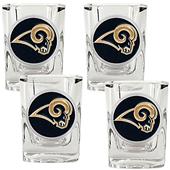 NFL St. Louis Rams 4pc Square Shot Glass Set